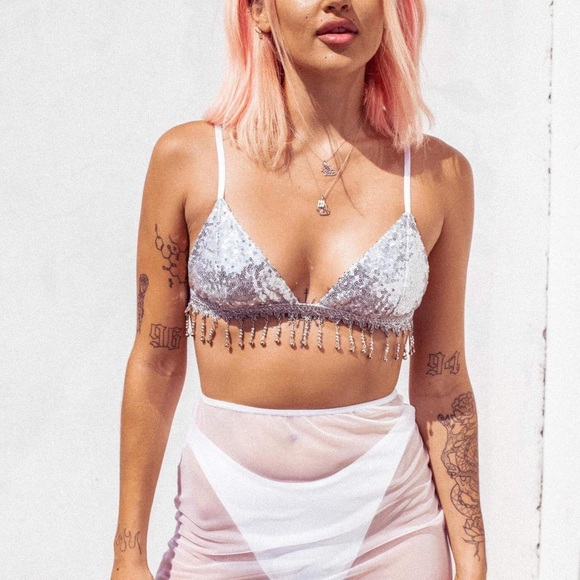 SOLD Her Pony Silver Jingle Bralette - Picture 6 of 6